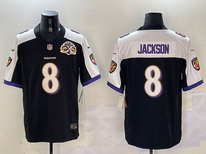 Men Baltimore Ravens #8 Jackson Black Thanksgiving three generations 2024 Nike Limited NFL Jersey style 1->baltimore ravens->NFL Jersey